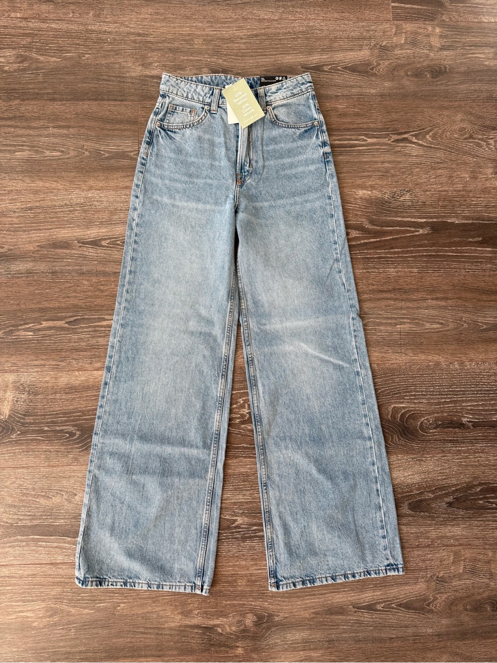 H&M Wide High Waist Jeans Blue US 2 NWT